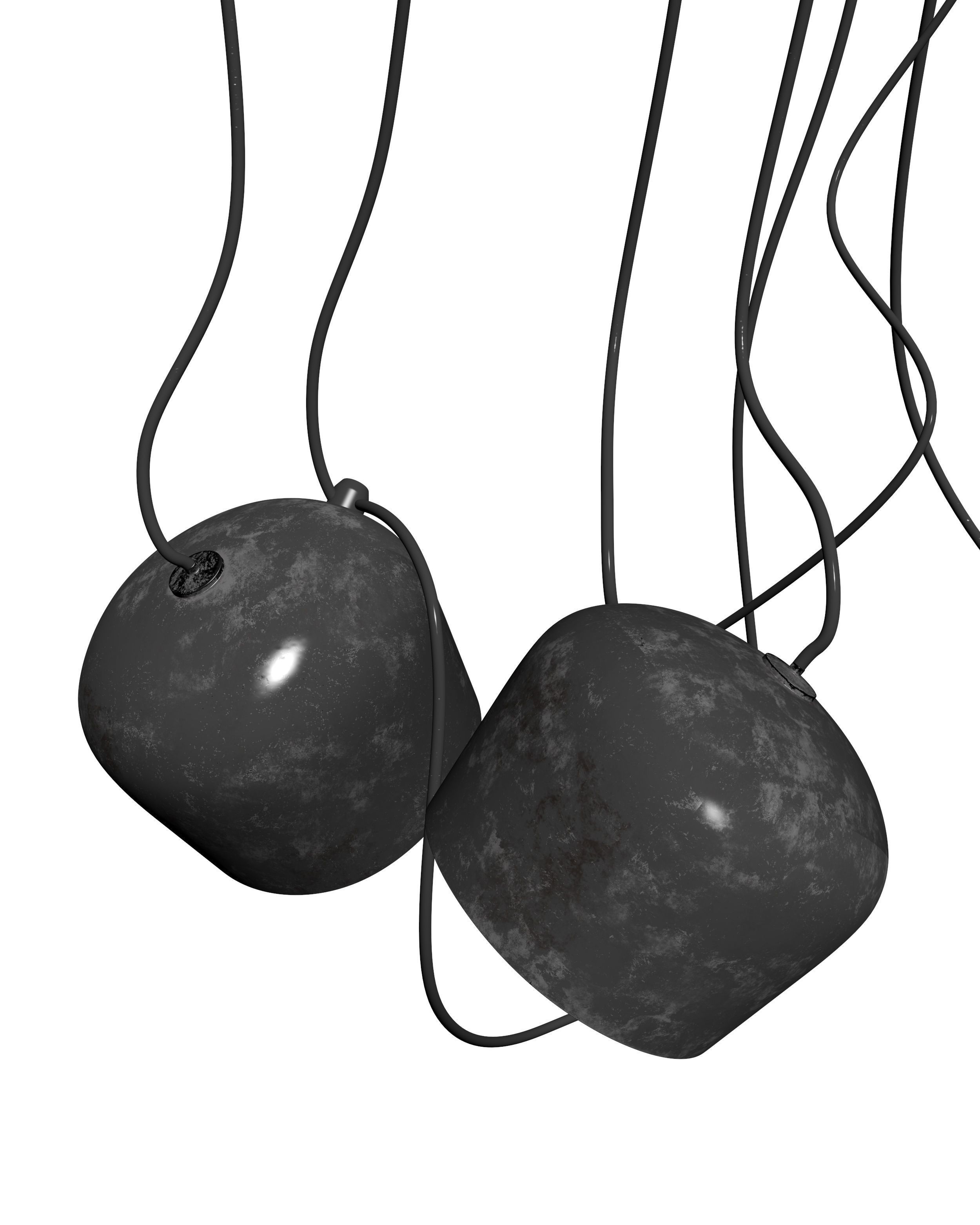 Ceiling industrial light 3D model_3