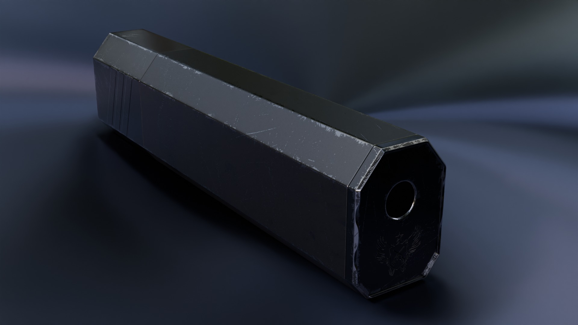 SilencerCo Osprey Suppressor Low-poly 3D model_9