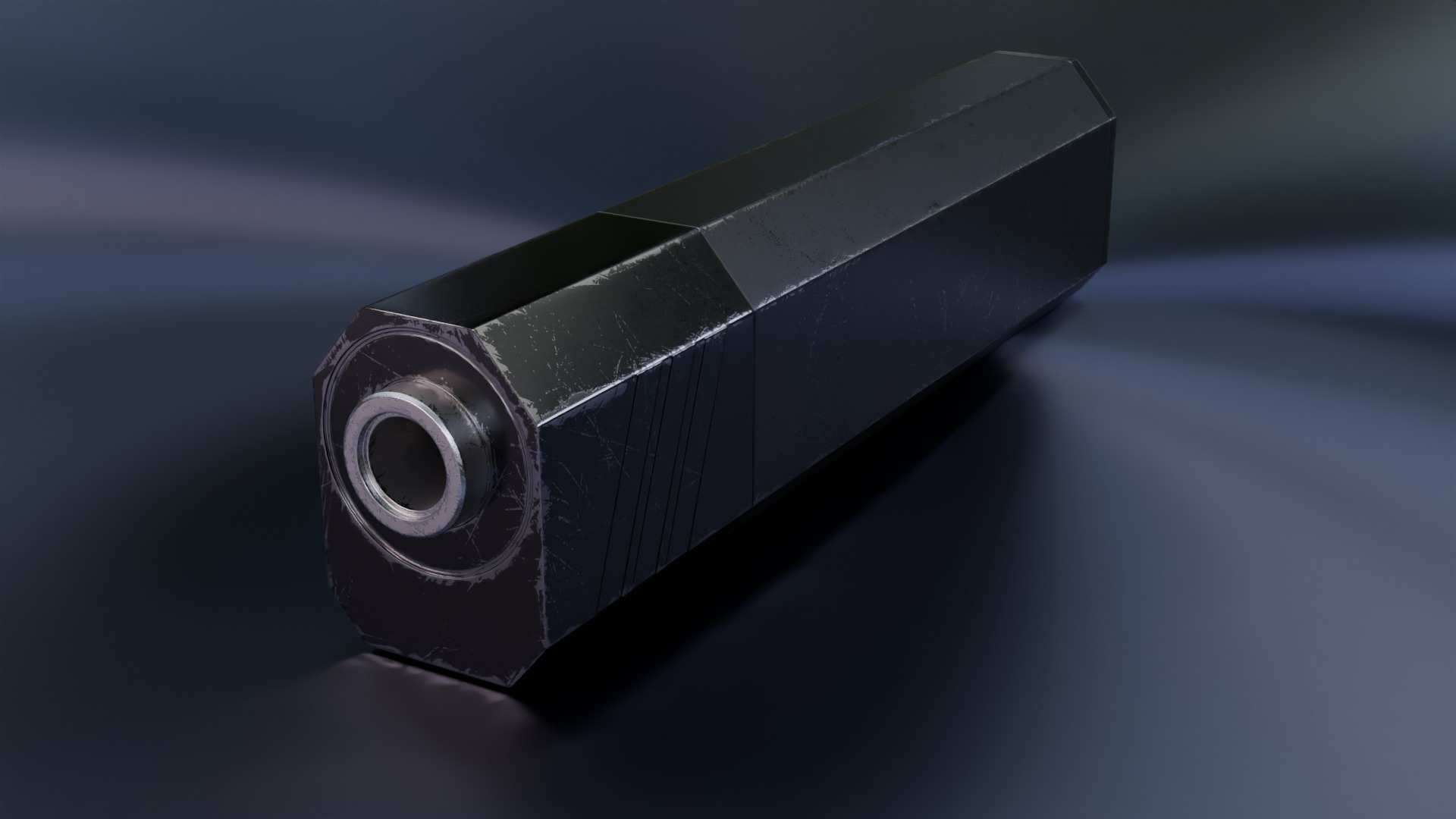 SilencerCo Osprey Suppressor Low-poly 3D model_5