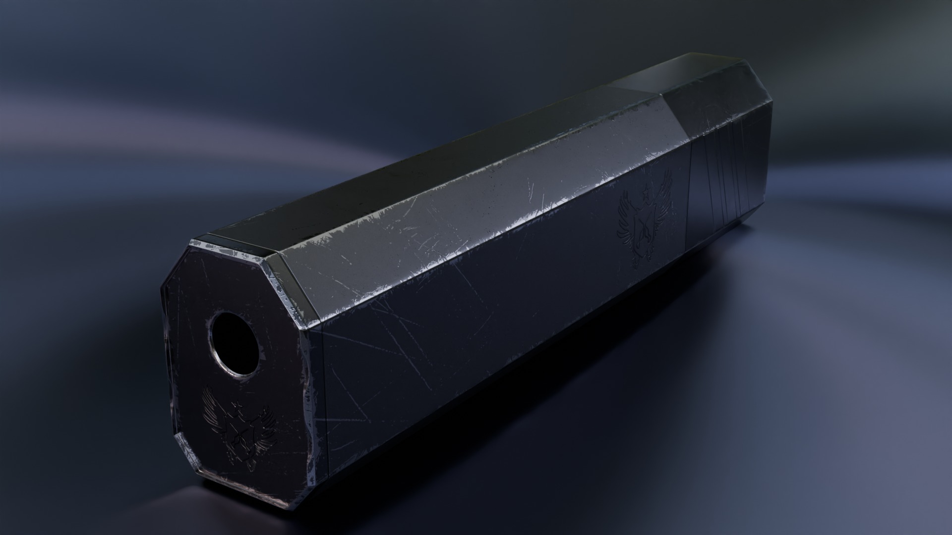 SilencerCo Osprey Suppressor Low-poly 3D model_8