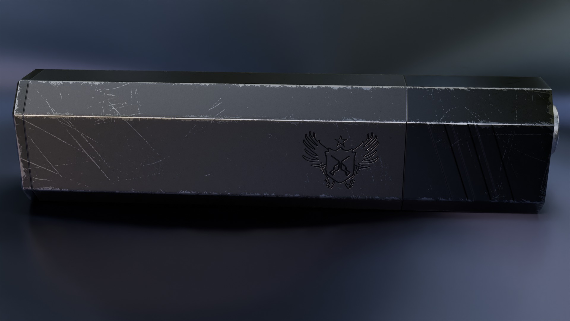 SilencerCo Osprey Suppressor Low-poly 3D model_7