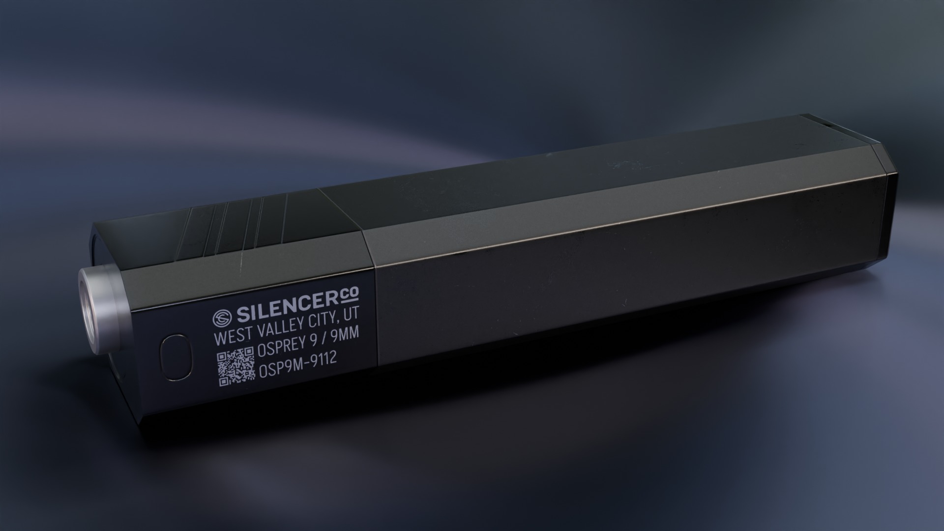 SilencerCo Osprey Suppressor Low-poly 3D model_2
