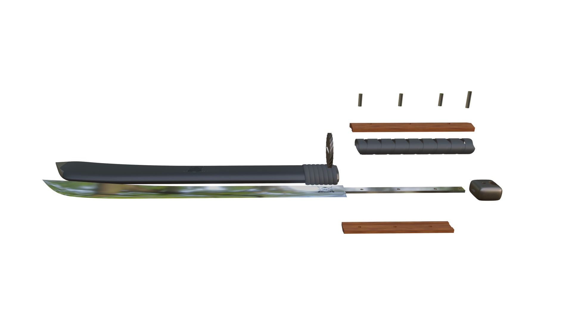 Katana Wakizashi Shogun Inferno 3D model_9