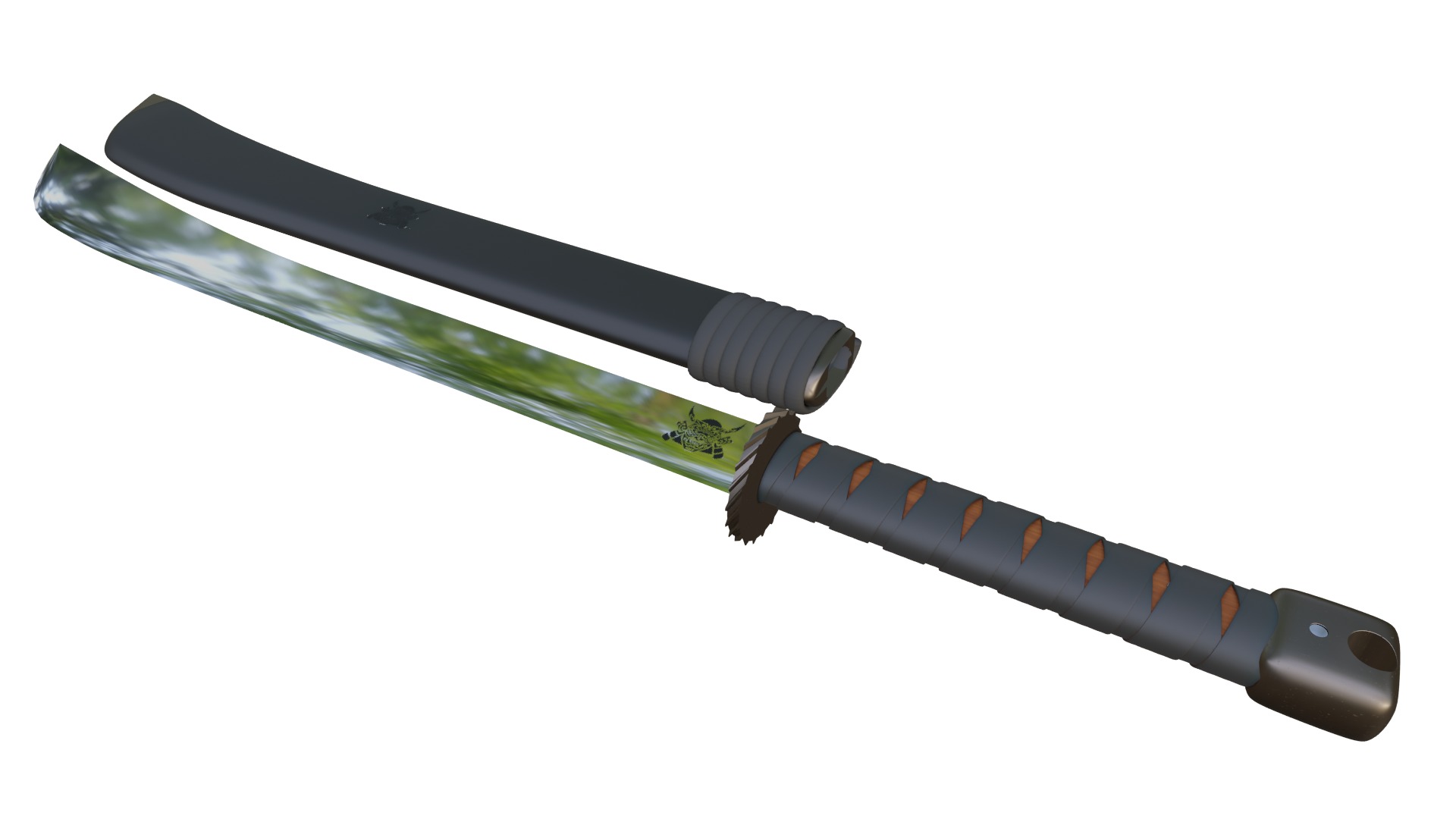 Katana Wakizashi Shogun Inferno 3D model_2