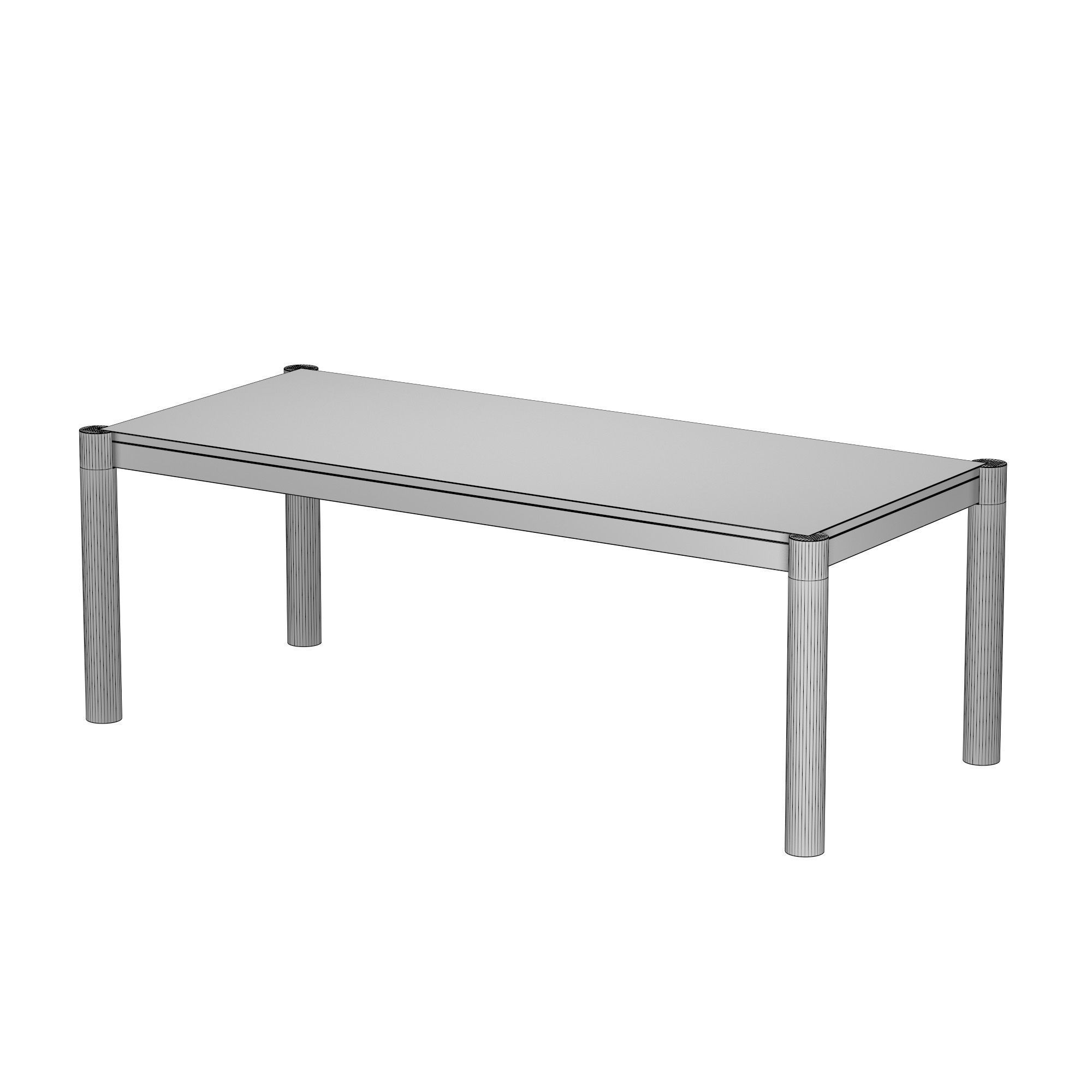 Huxley 6 Seater dining table 3D model_4