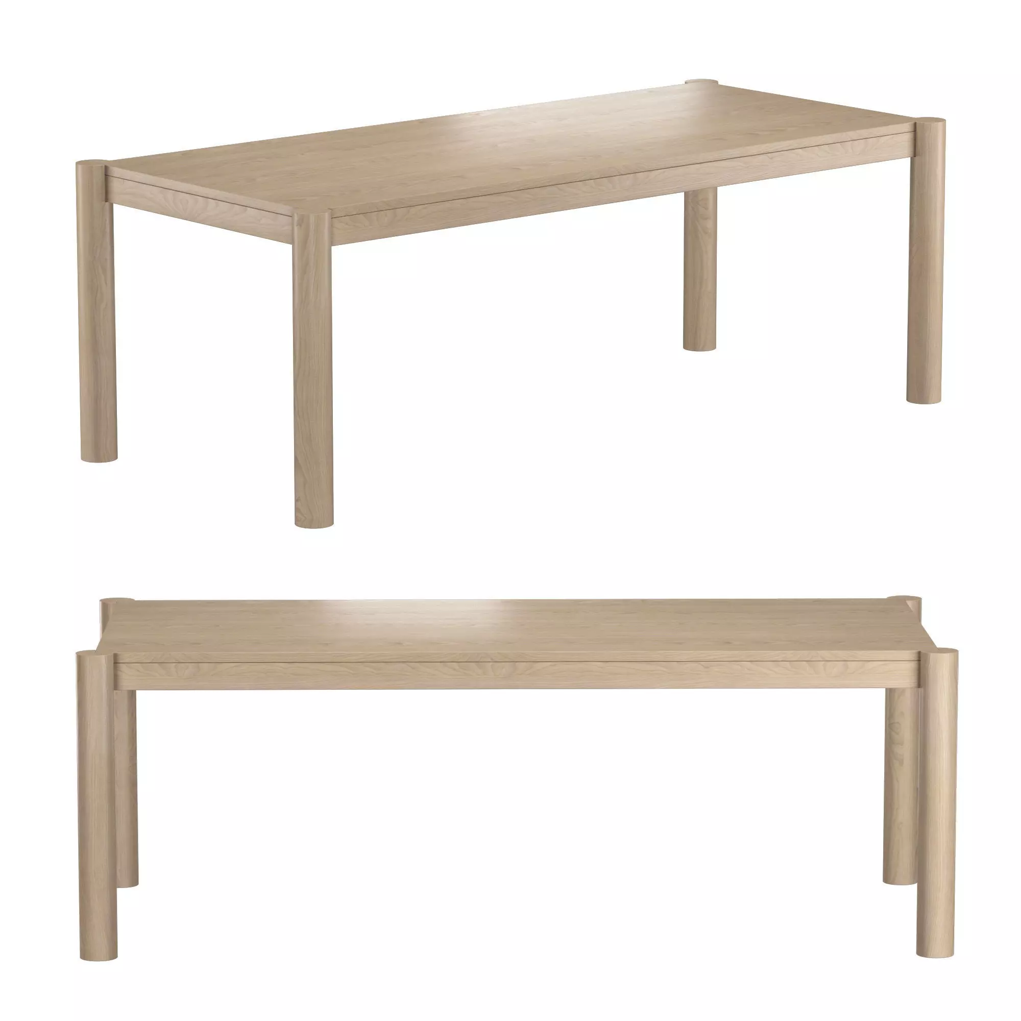 Huxley 6 Seater dining table 3D model_0