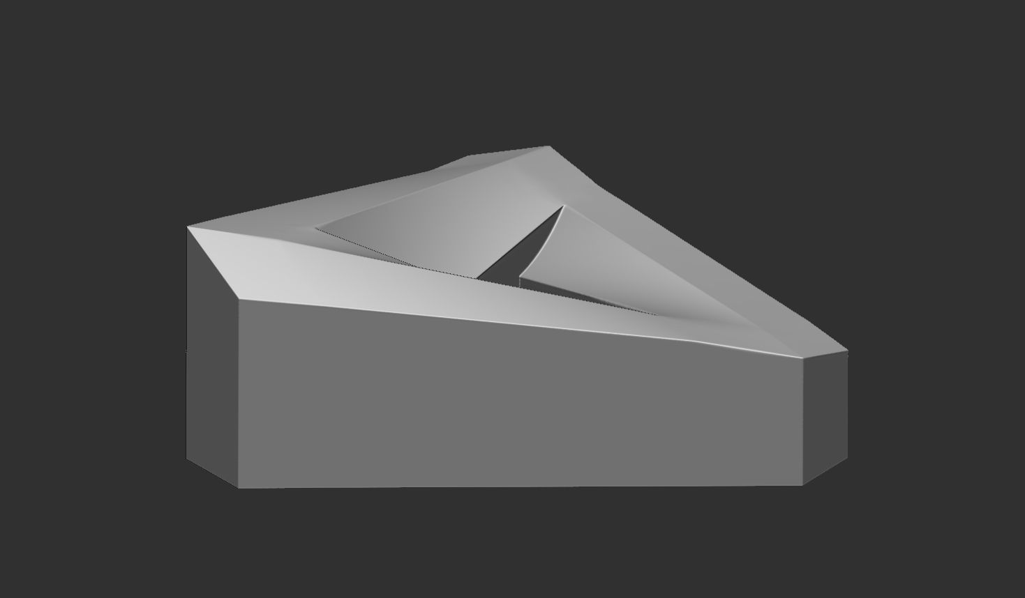 Impossible Triangle - Penrose triangle bas relief 3D print model_6