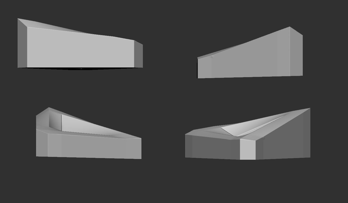 Impossible Triangle - Penrose triangle bas relief 3D print model_3