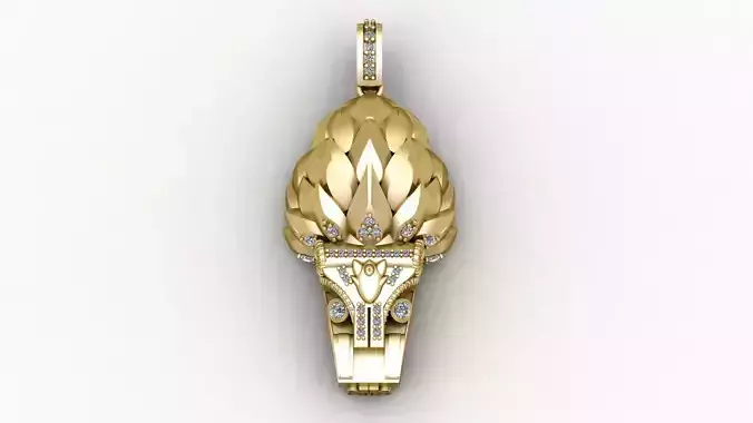 Dragon Head Pendant 3d printable Model