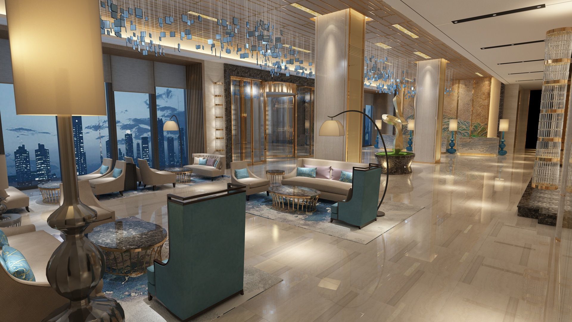 The Hotel Lobby 8 3D model_2