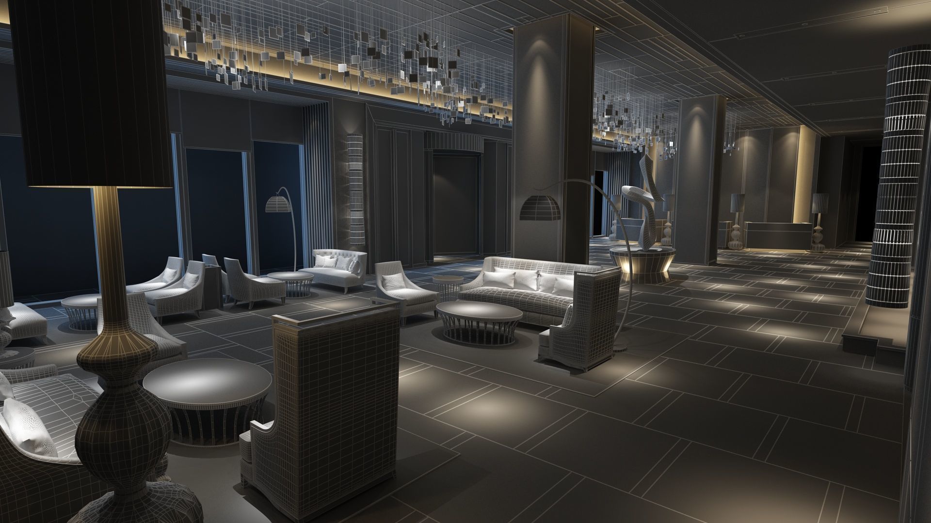 The Hotel Lobby 8 3D model_23