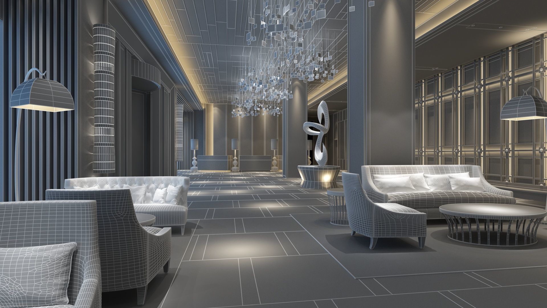 The Hotel Lobby 8 3D model_15