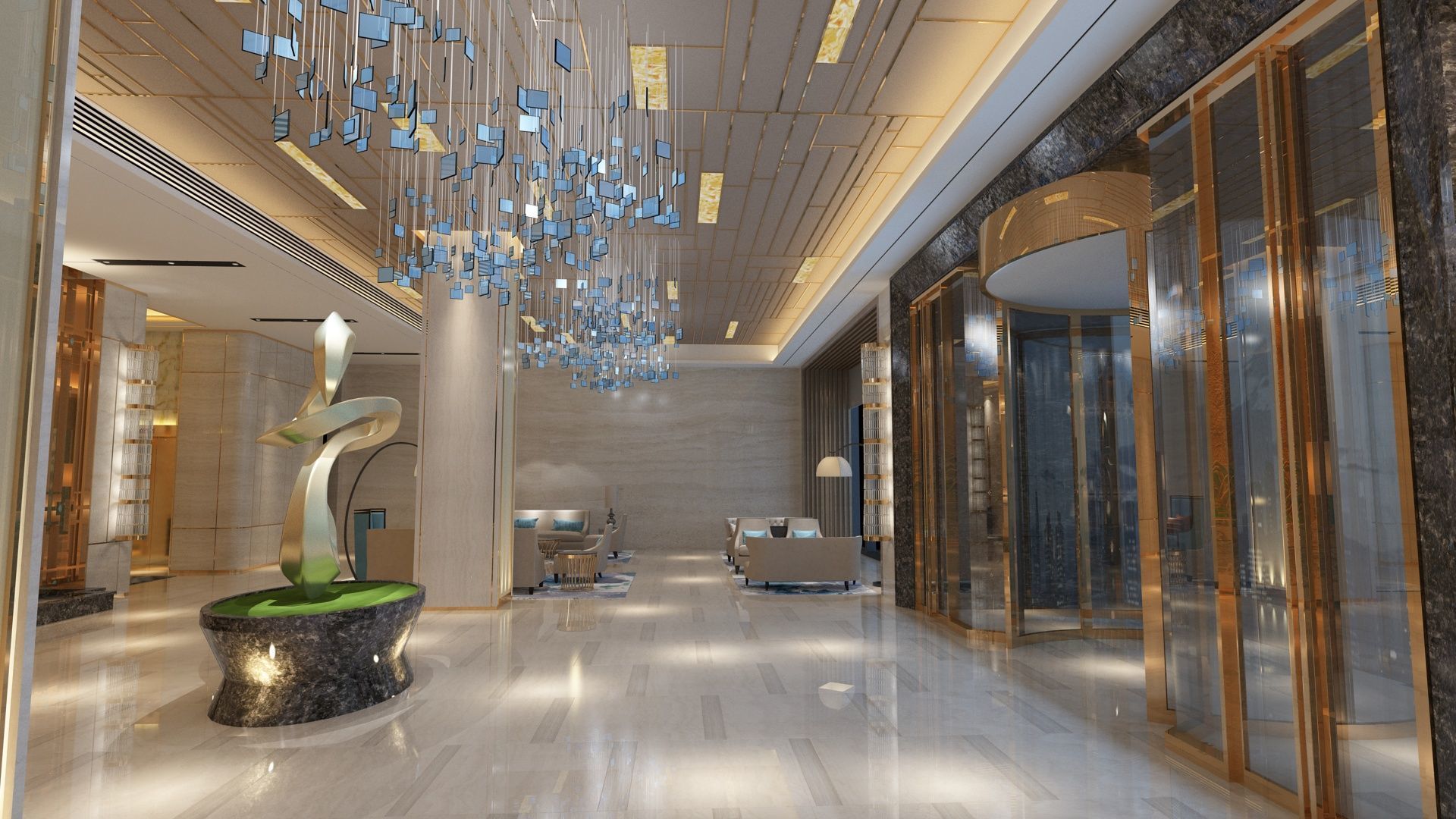 The Hotel Lobby 8 3D model_5