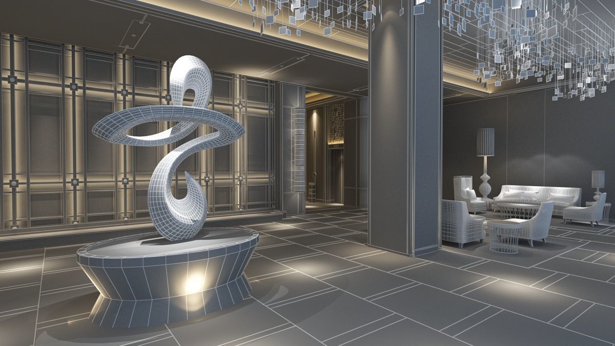 The Hotel Lobby 8 3D model_19