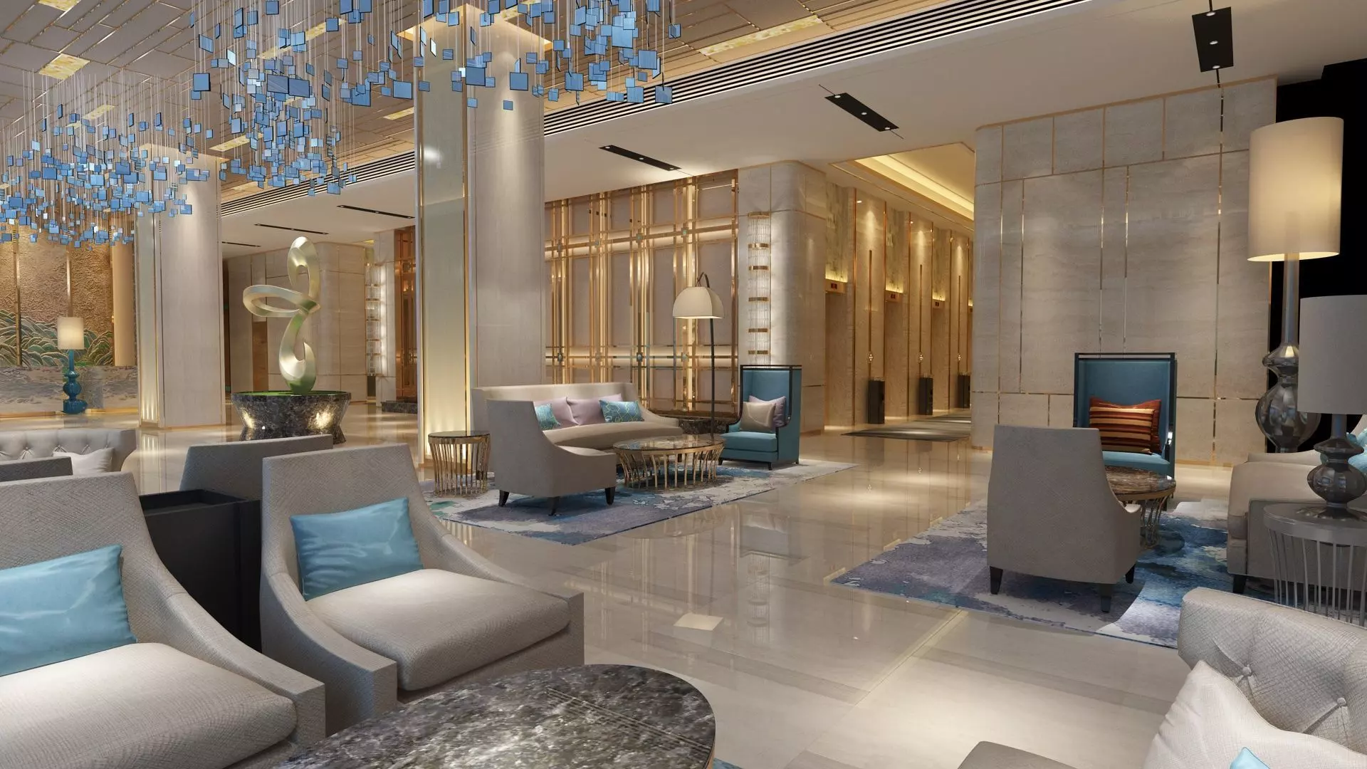 The Hotel Lobby 8 3D model_0