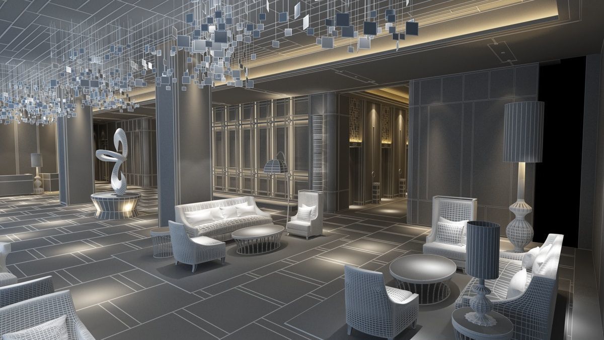 The Hotel Lobby 8 3D model_16