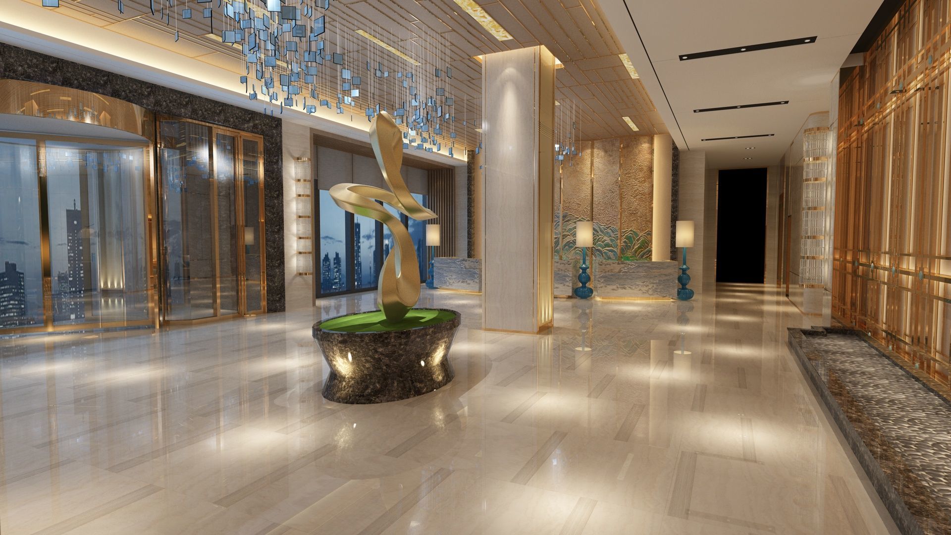 The Hotel Lobby 8 3D model_4