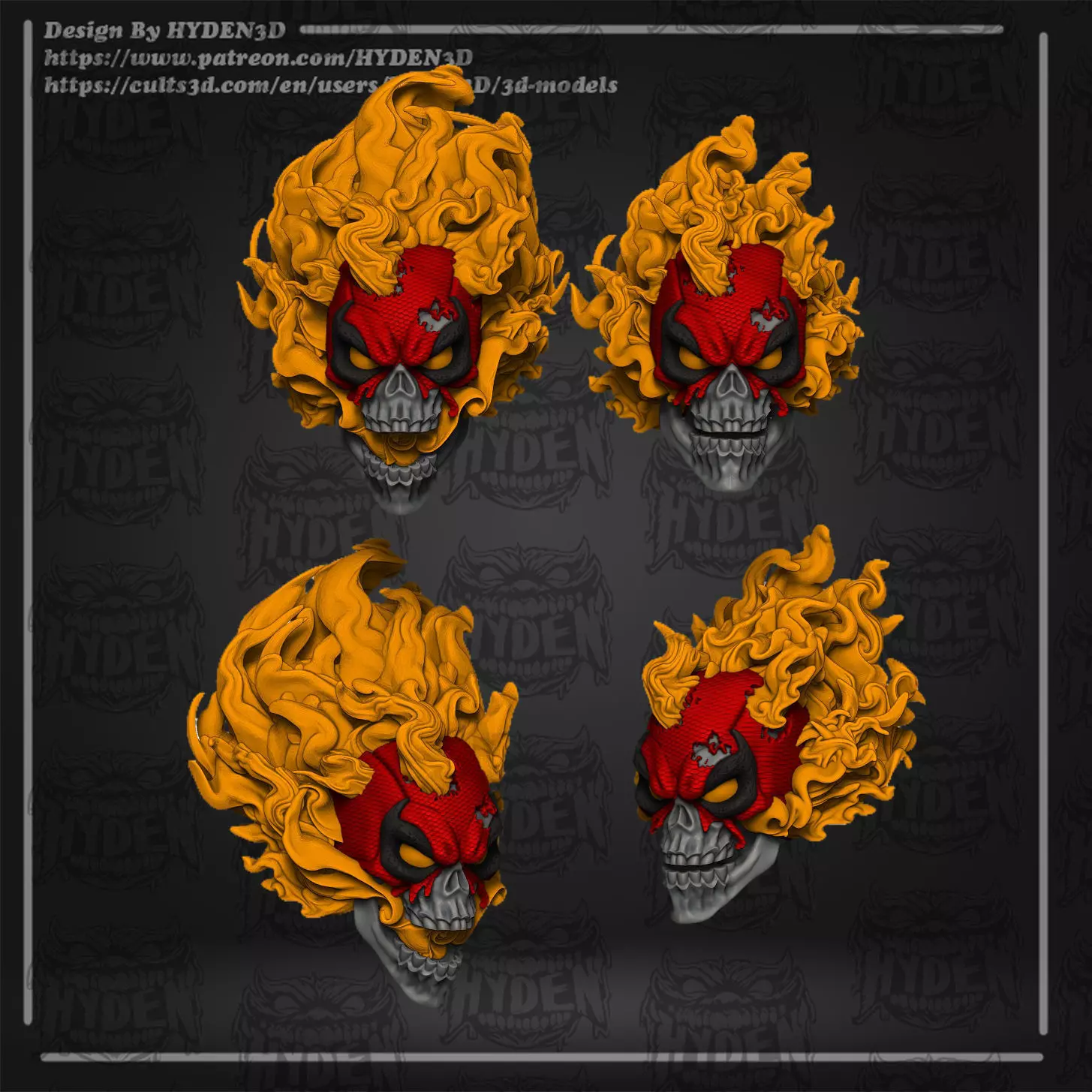 deadpool ghostrider 3D print model_0