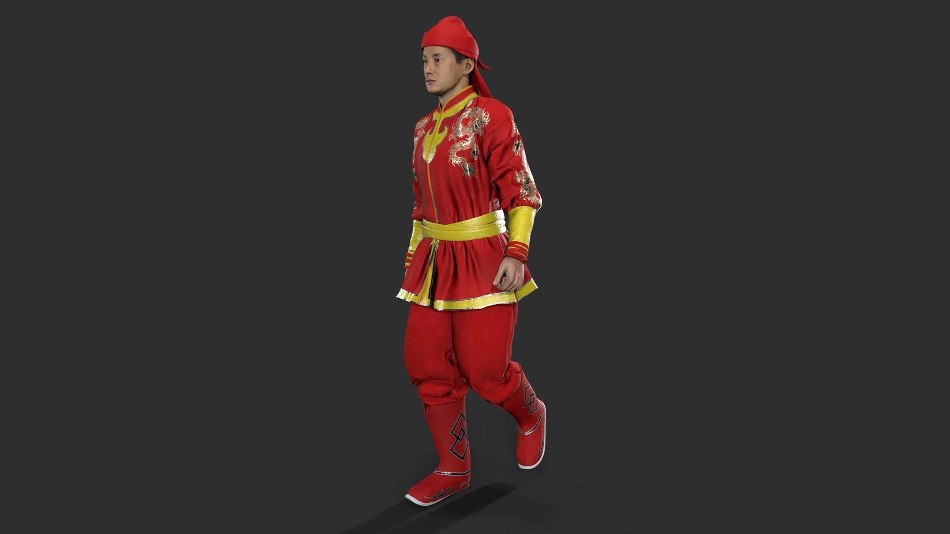Chinatown kid Low-poly 3D model_7