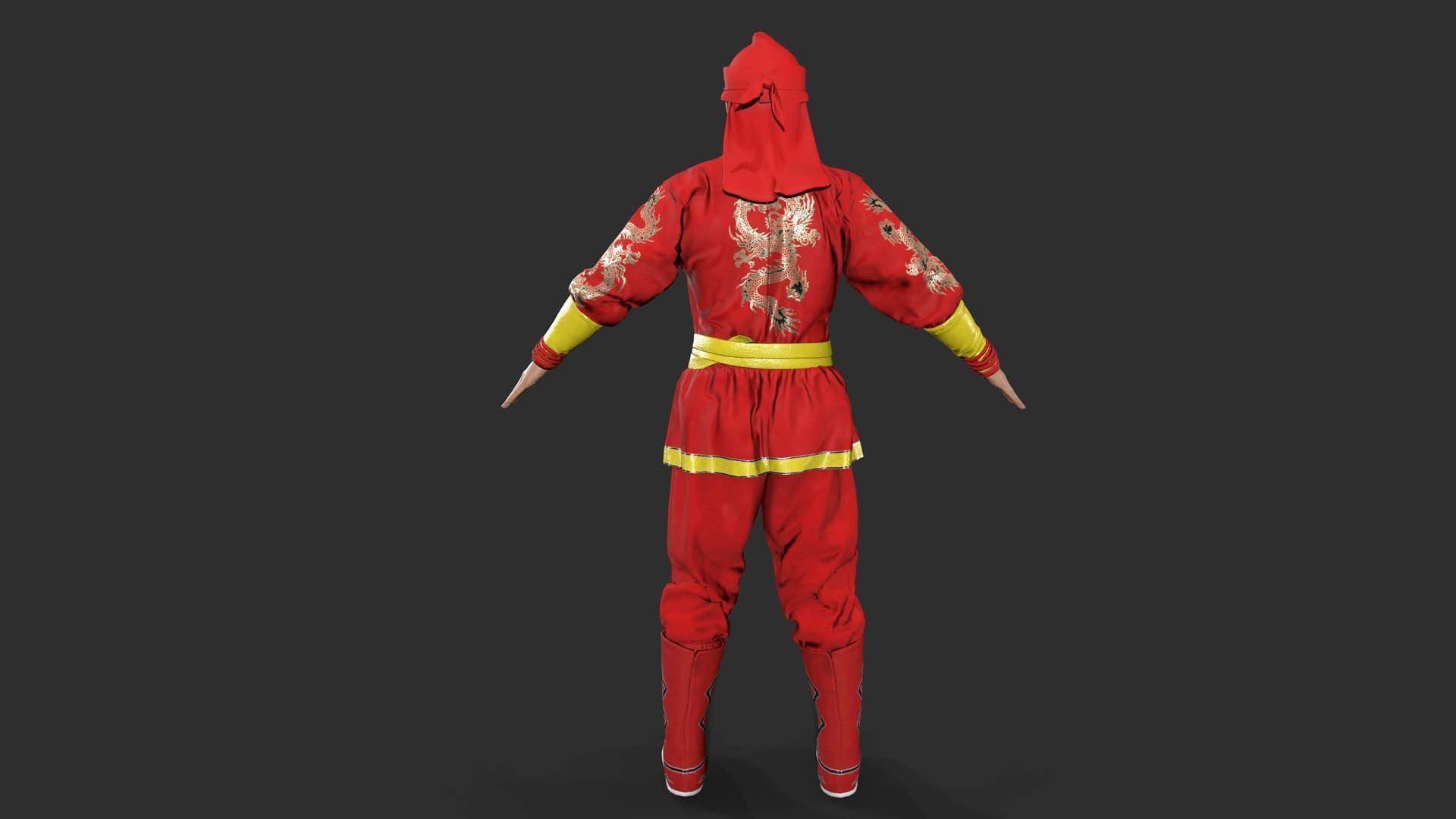 Chinatown kid Low-poly 3D model_3