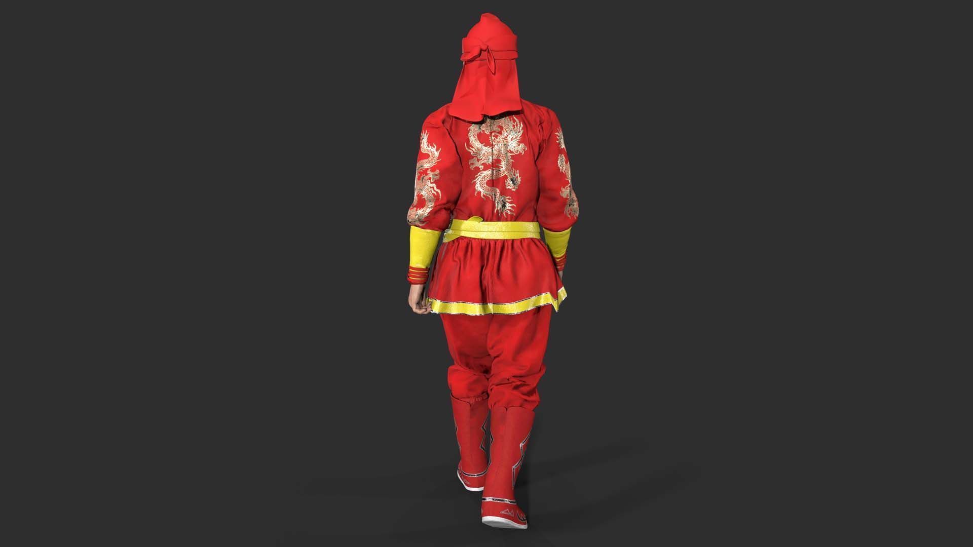 Chinatown kid Low-poly 3D model_9