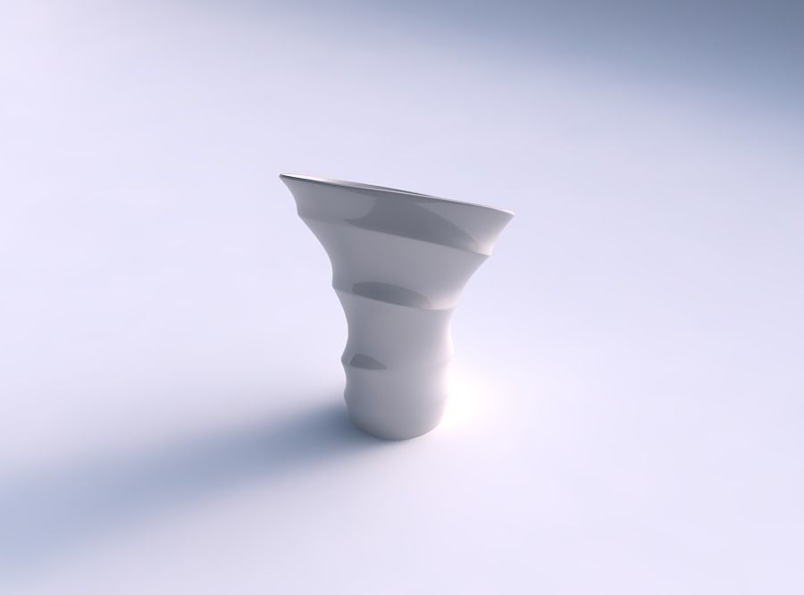 Vase vortex smooth with horizontal sections 3D print model_0