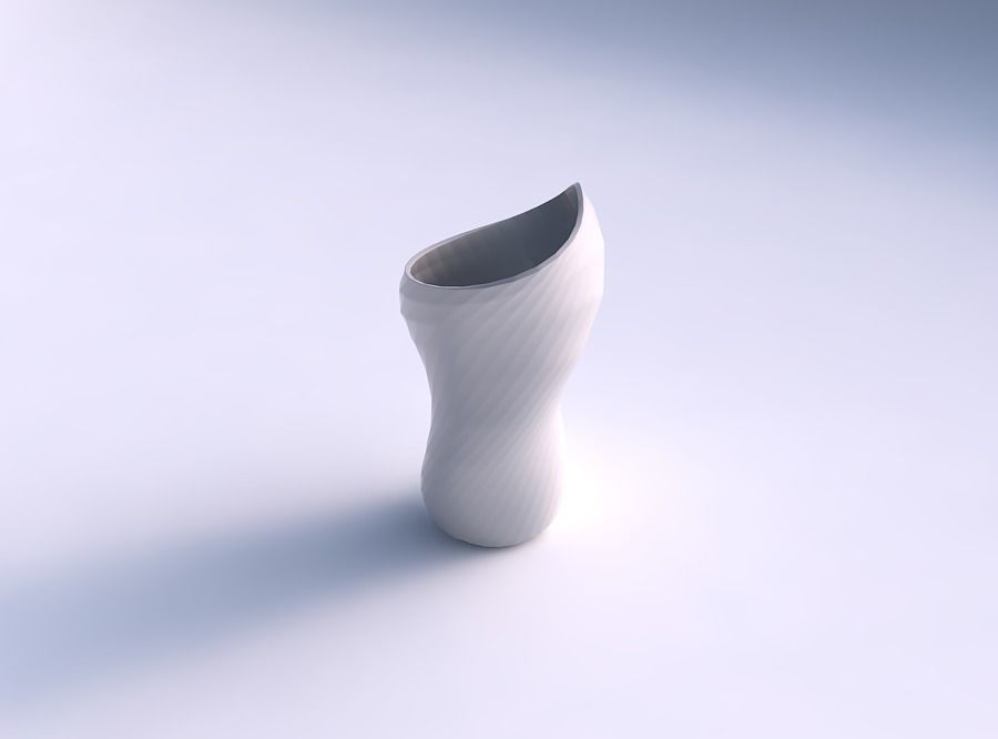 Vase vortex smooth with uniform polygons 3D print model_0