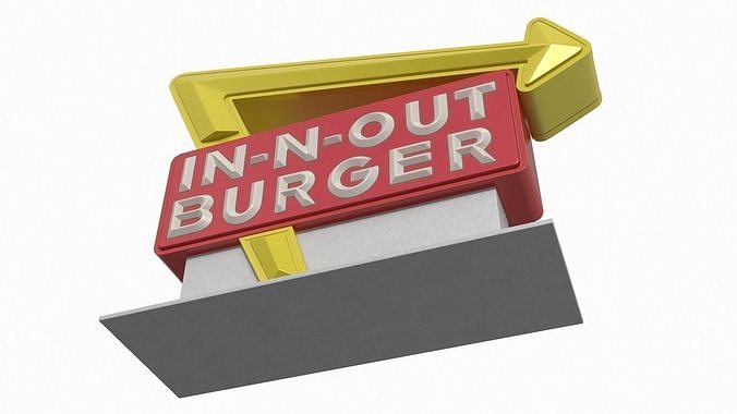 In N Out Burger Stand 3D model 7