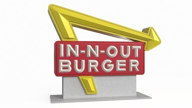 In N Out Burger Stand 3D model 6