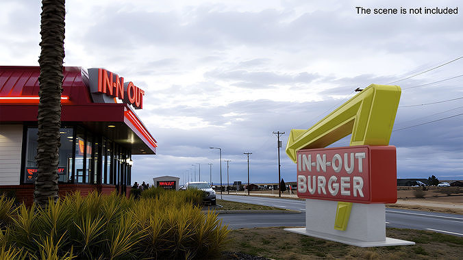 In N Out Burger Stand 3D model