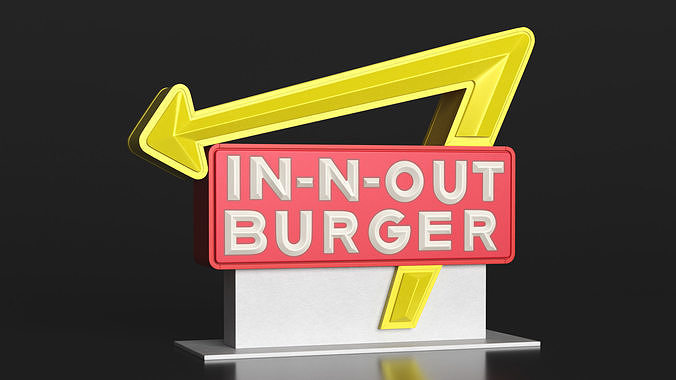In N Out Burger Stand 3D model 4