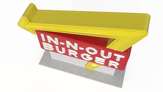In N Out Burger Stand 3D model 5
