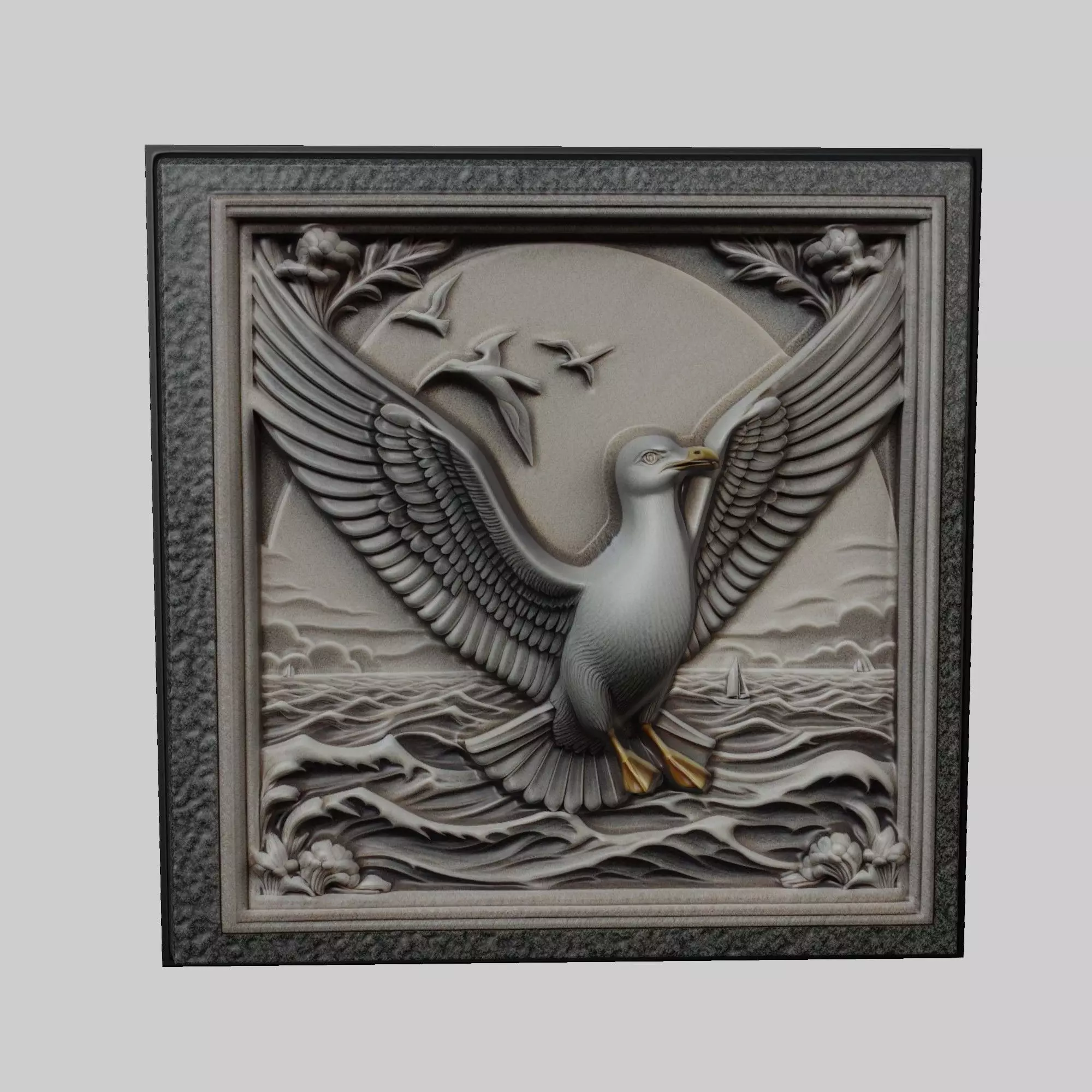 Seagull Animal 3D print model_0