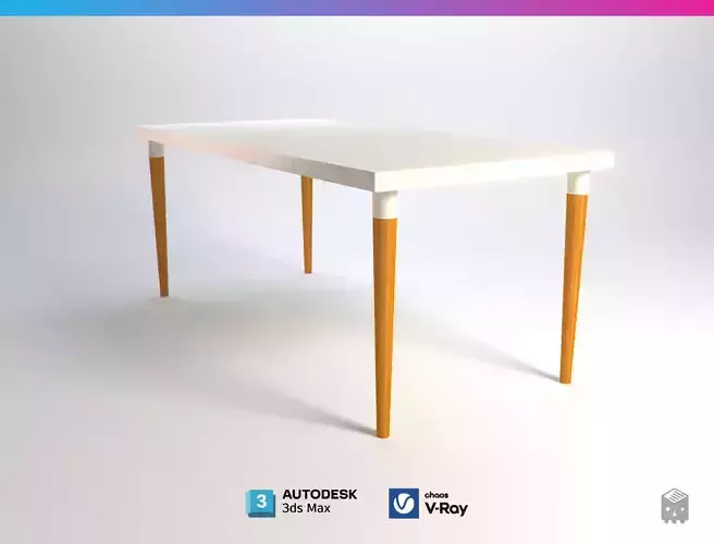 Table IKEA MALSKYTT HILVER in white and wood