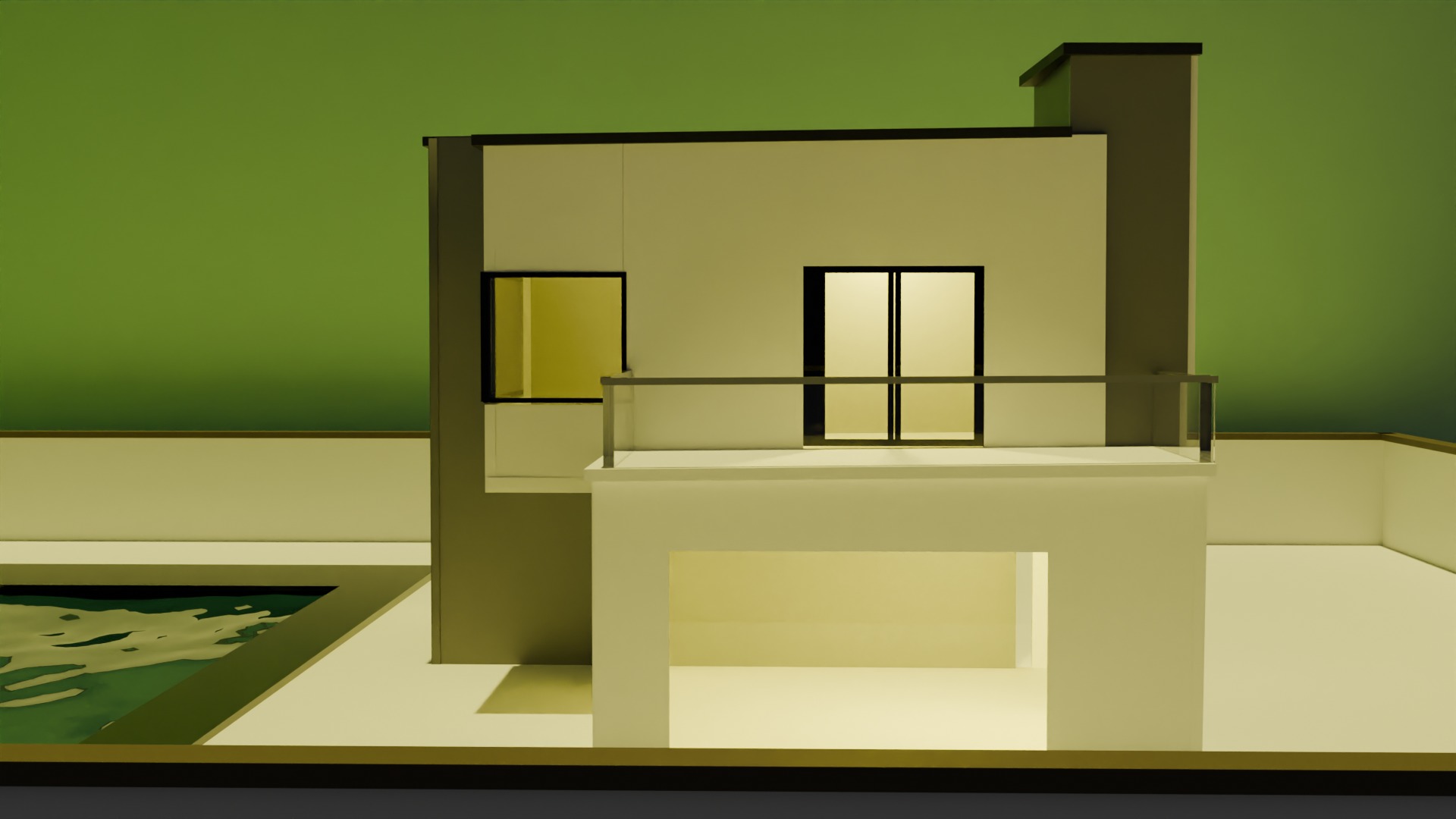 Modern House  3D print model_4