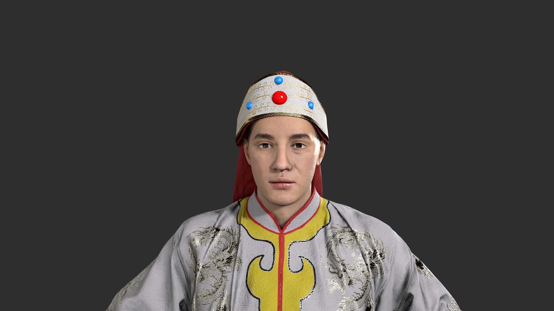 gongfu Low-poly 3D model_9