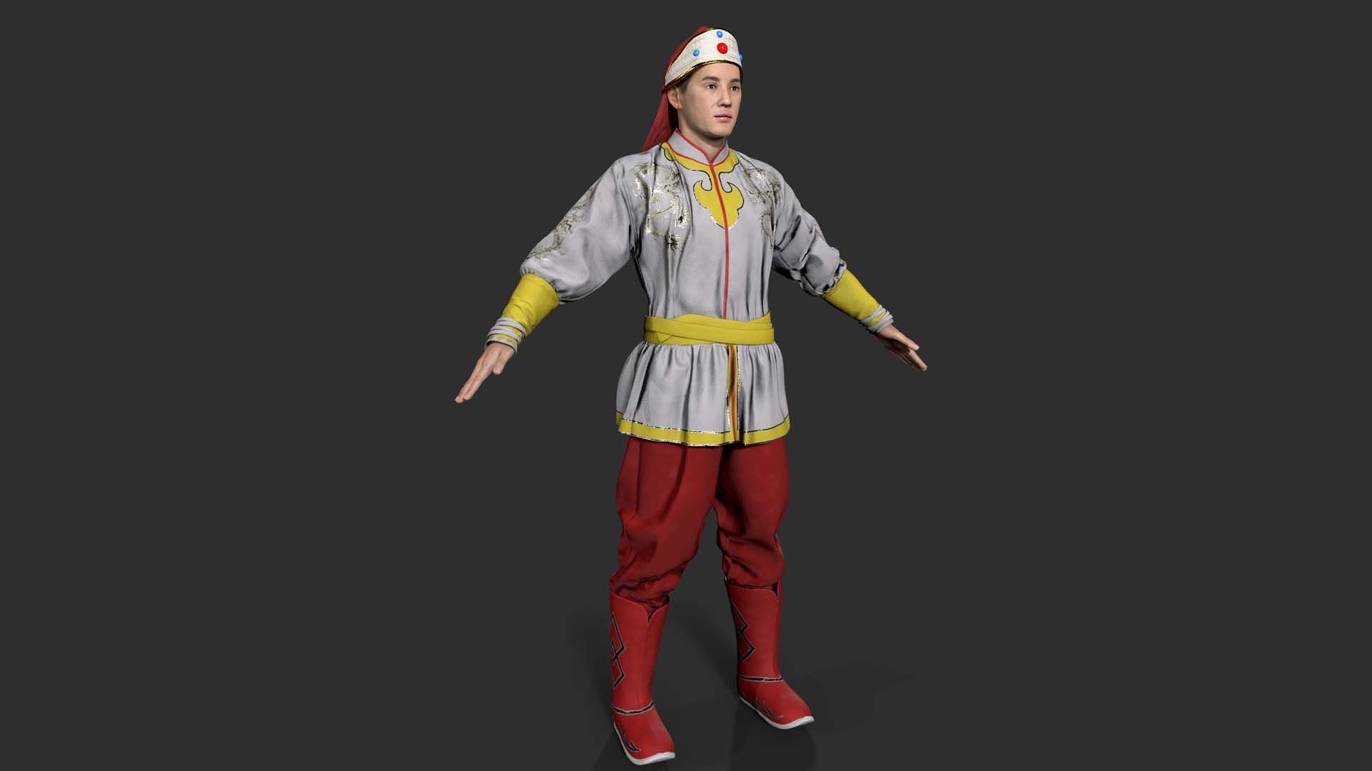 gongfu Low-poly 3D model_3