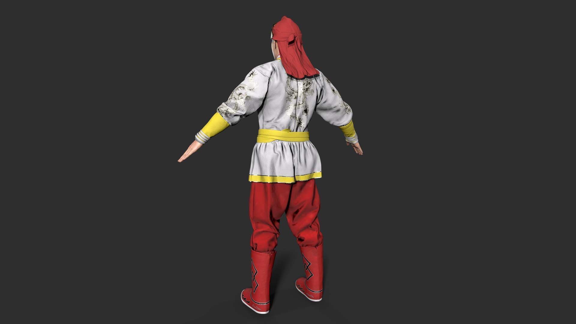gongfu Low-poly 3D model_4