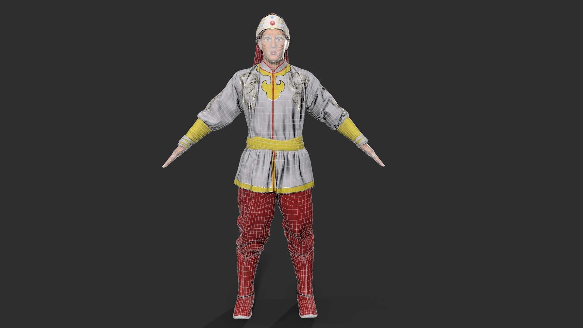 gongfu Low-poly 3D model_12