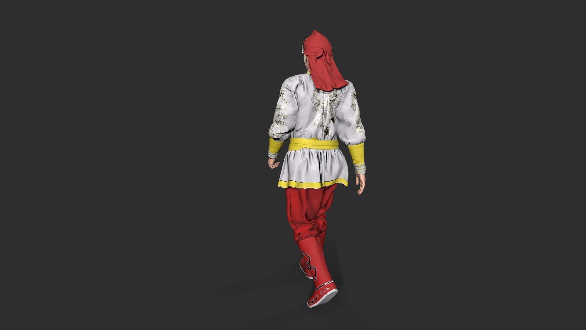 gongfu Low-poly 3D model_8