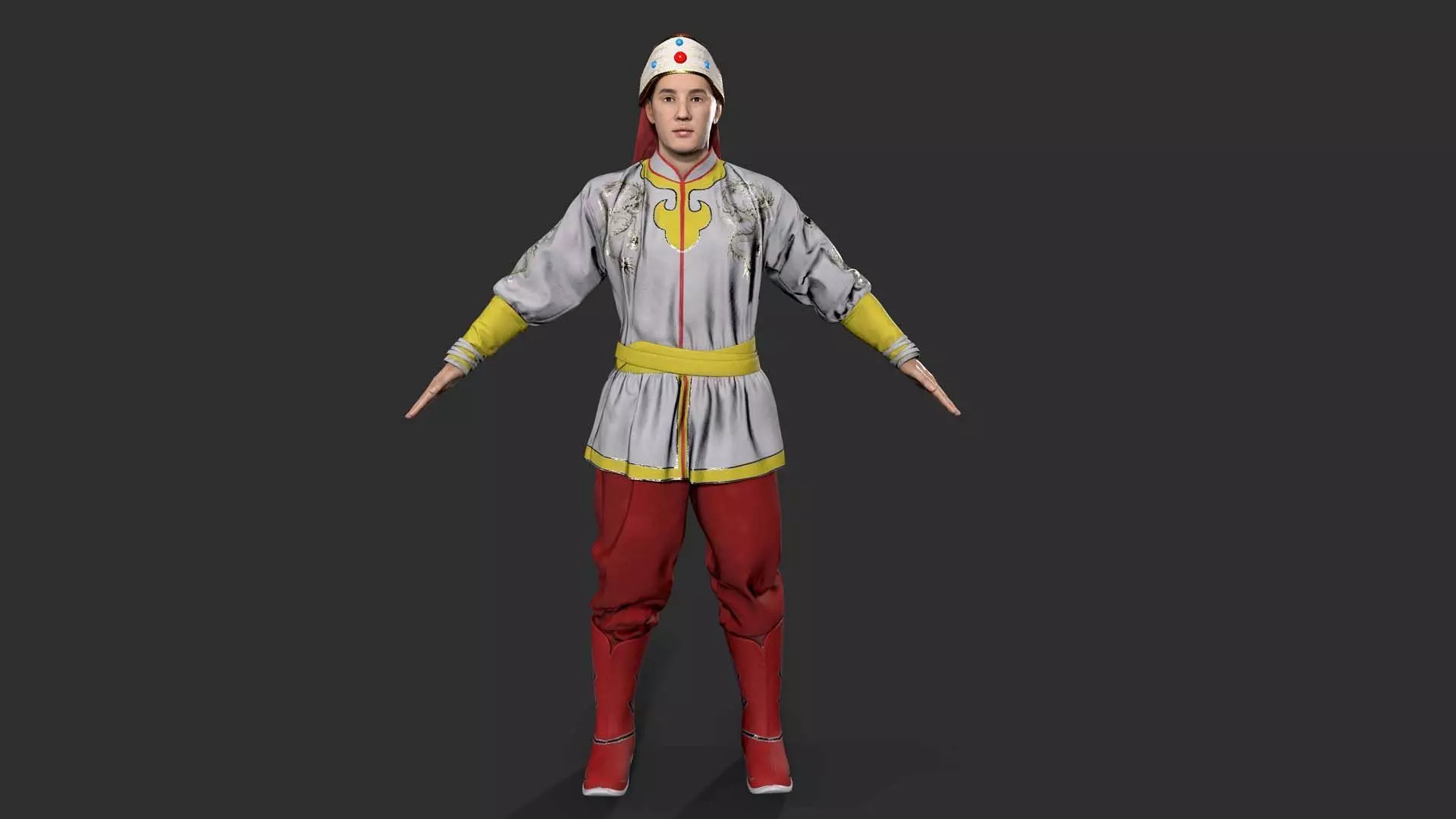 gongfu Low-poly 3D model_0