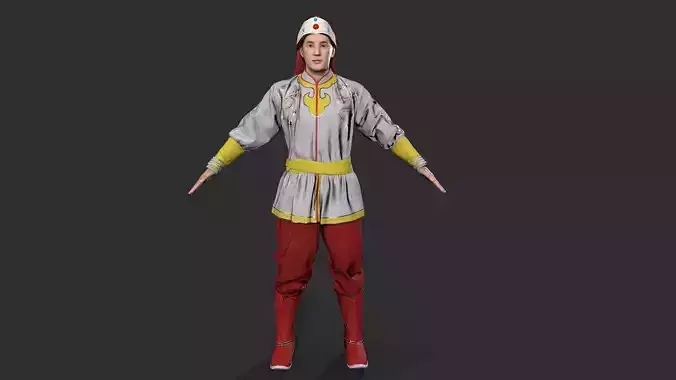 gongfu Low-poly 3D model gongfu Low-poly 3D model