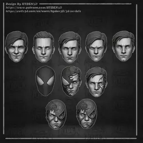 tobey spiderman heads pack
