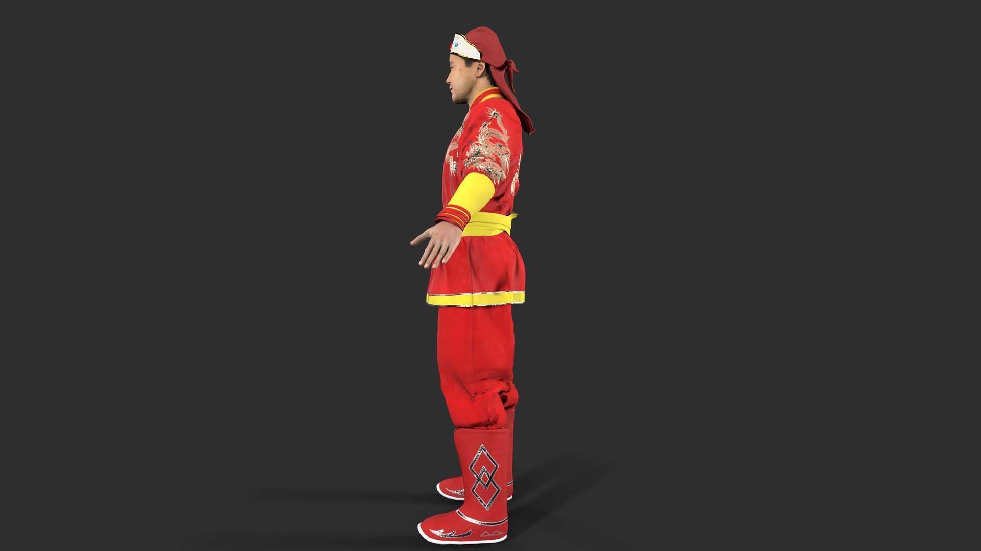 musician character Low-poly 3D model_6