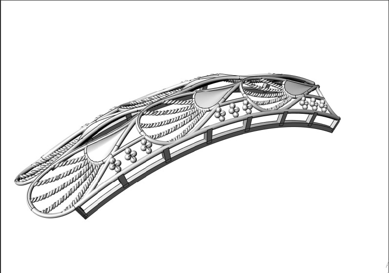 1424 Delicate Gold Bangle 9gm 3D print model_4