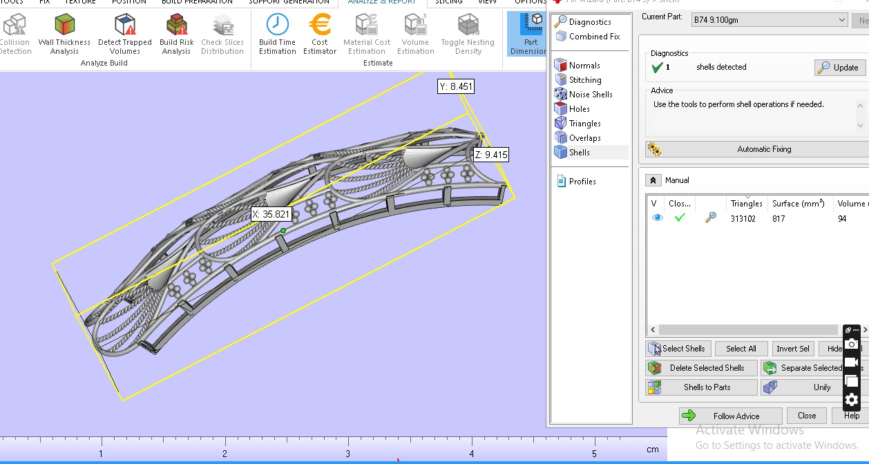 1424 Delicate Gold Bangle 9gm 3D print model_5