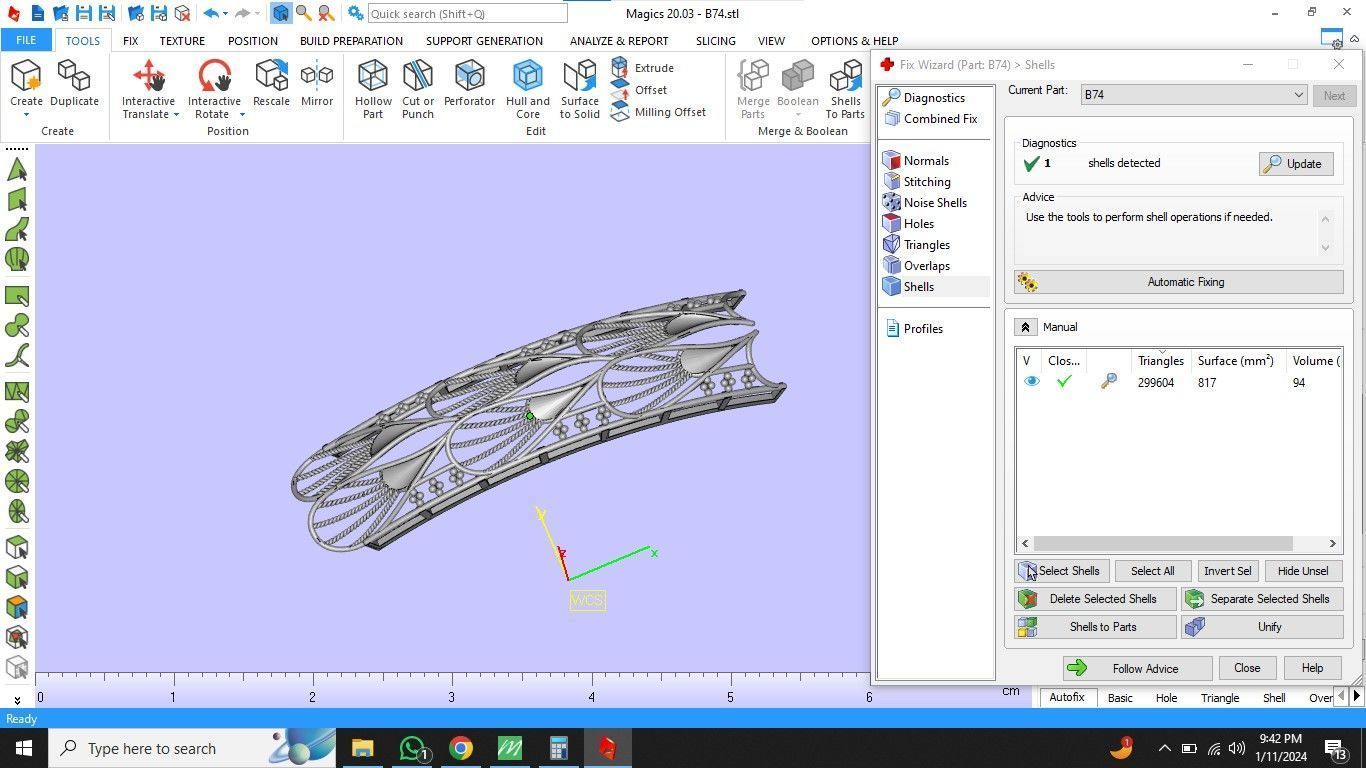 1424 Delicate Gold Bangle 9gm 3D print model_6