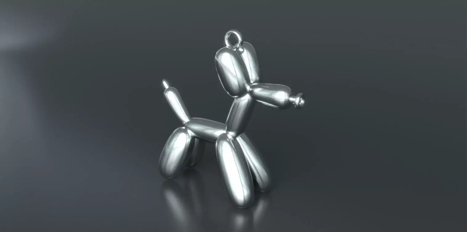 Balloon Dog Necklace Free 3D print model_0