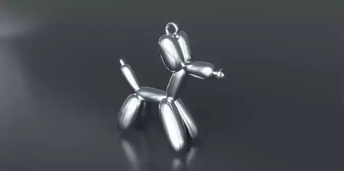 Balloon Dog Necklace Free 3D print model