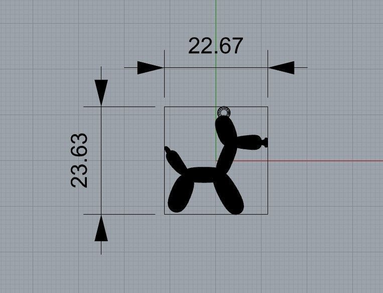 Balloon Dog Necklace Free 3D print model_1